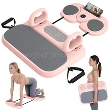 Premium Pilates Board - Multi-Purpose Foldable Pilates Reformer Set, Pink