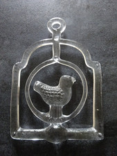KOSTA BODA SWEDEN Suncatcher Fensterbild Glas Vogel  BIRDCAGE 70er  17,5x25cm