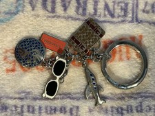 COACH Vintage World Traveler Purse Charm Key Fob Keychain NWOT