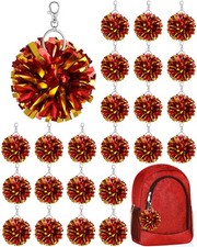 20 Pcs Cheer Pom Pom Keychain Cheerleader Gifts Cheerleading Keyring Charm Fo...