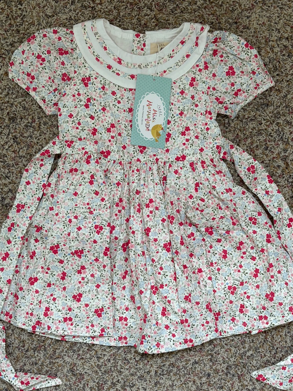 little miss marmalade girls 5 short sleeve floral dress