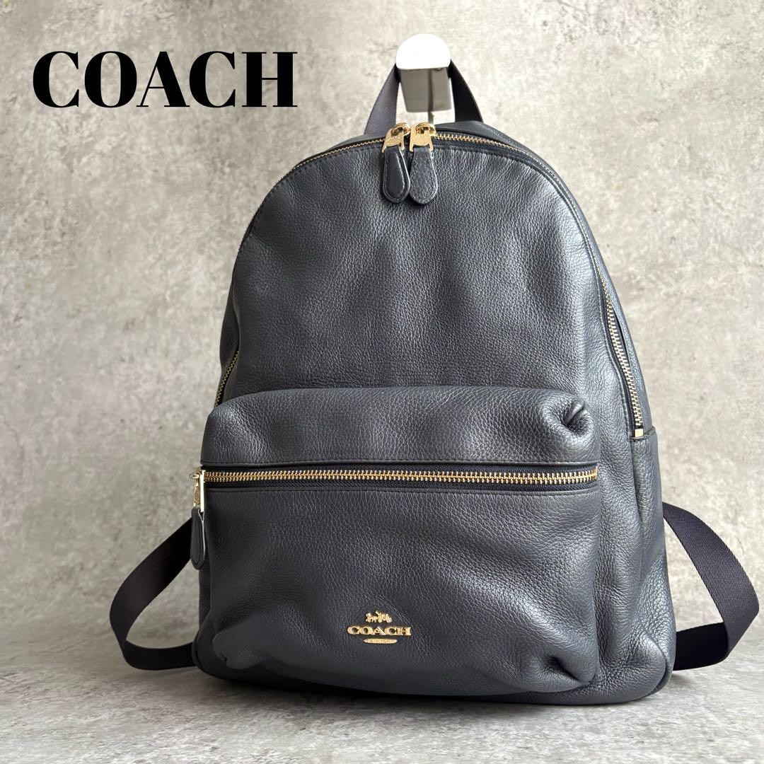 Coach Navy Leather Authentic Backpack Style G07213108