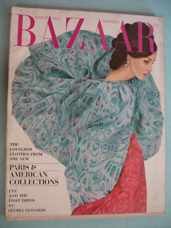 BAZAAR Magazine MARCH 1964 PARIS COLLECTIONS 258 Clean Pgs VG+ Pull Down Cover