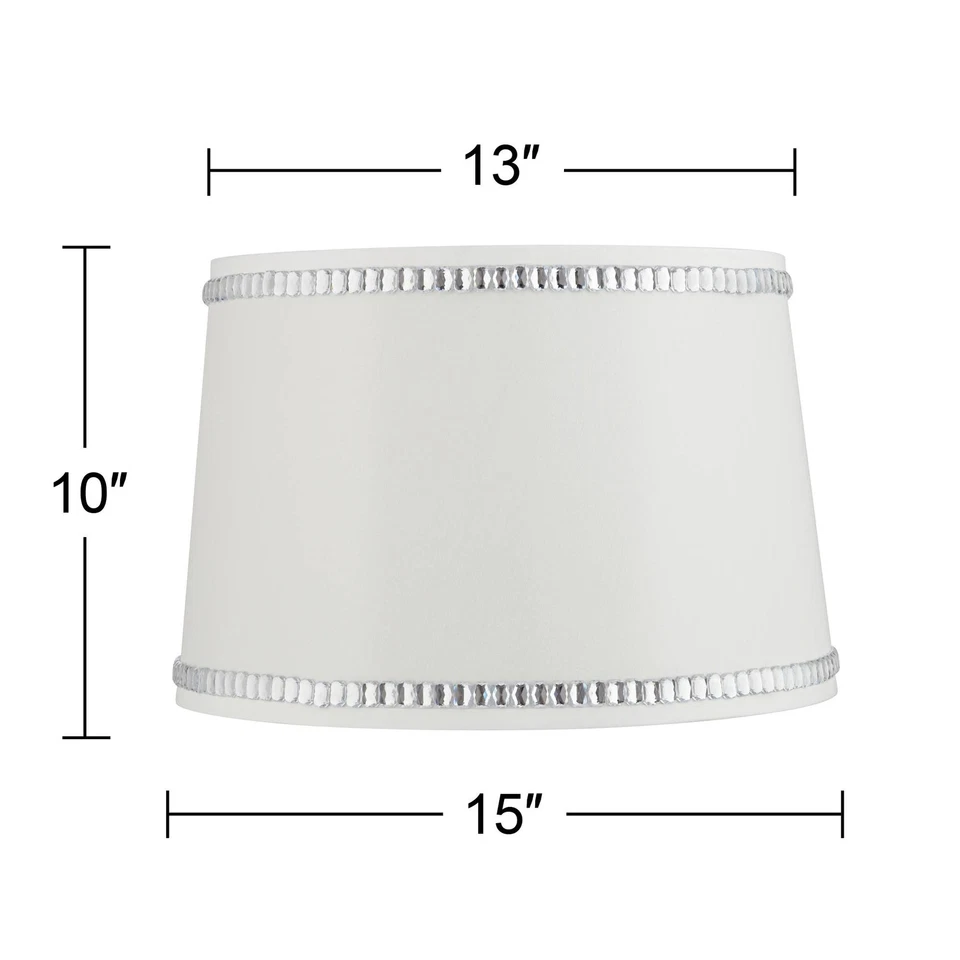 Juego de 2 cortinas de tambor Springcrest de cristal blanco 13x15x10 (araña) Foto 4 de 4