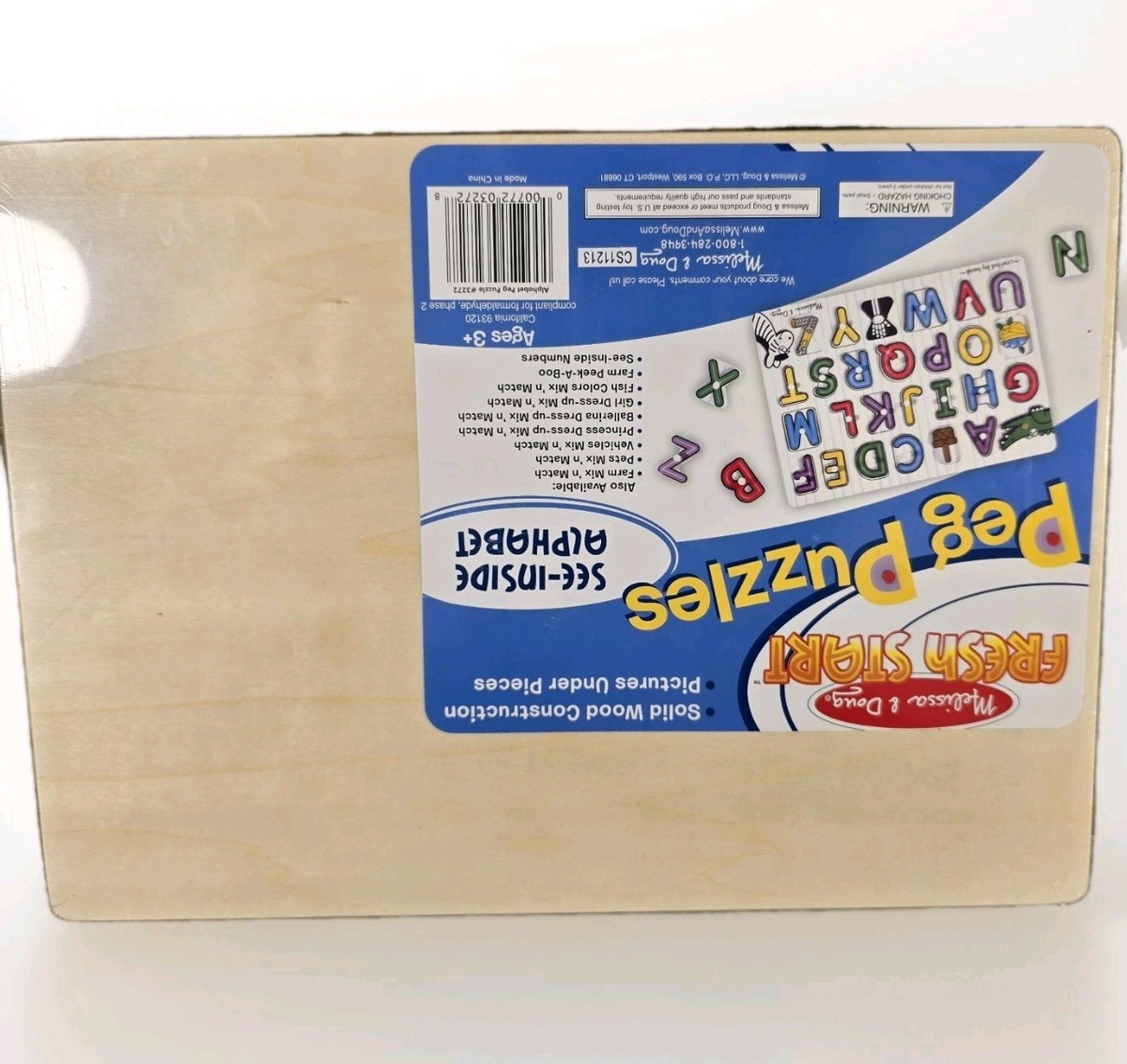 Melissa & Doug See-inside Alphabet Peg Puzzle 3272 for sale