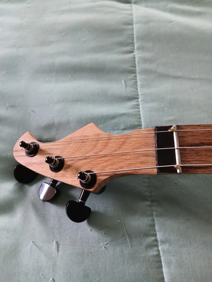 Guitarra Cigar Box 3 Cuerdas Hecha a Mano Toda Madera Humbucker PU *ROCAS* Foto 4 de 4