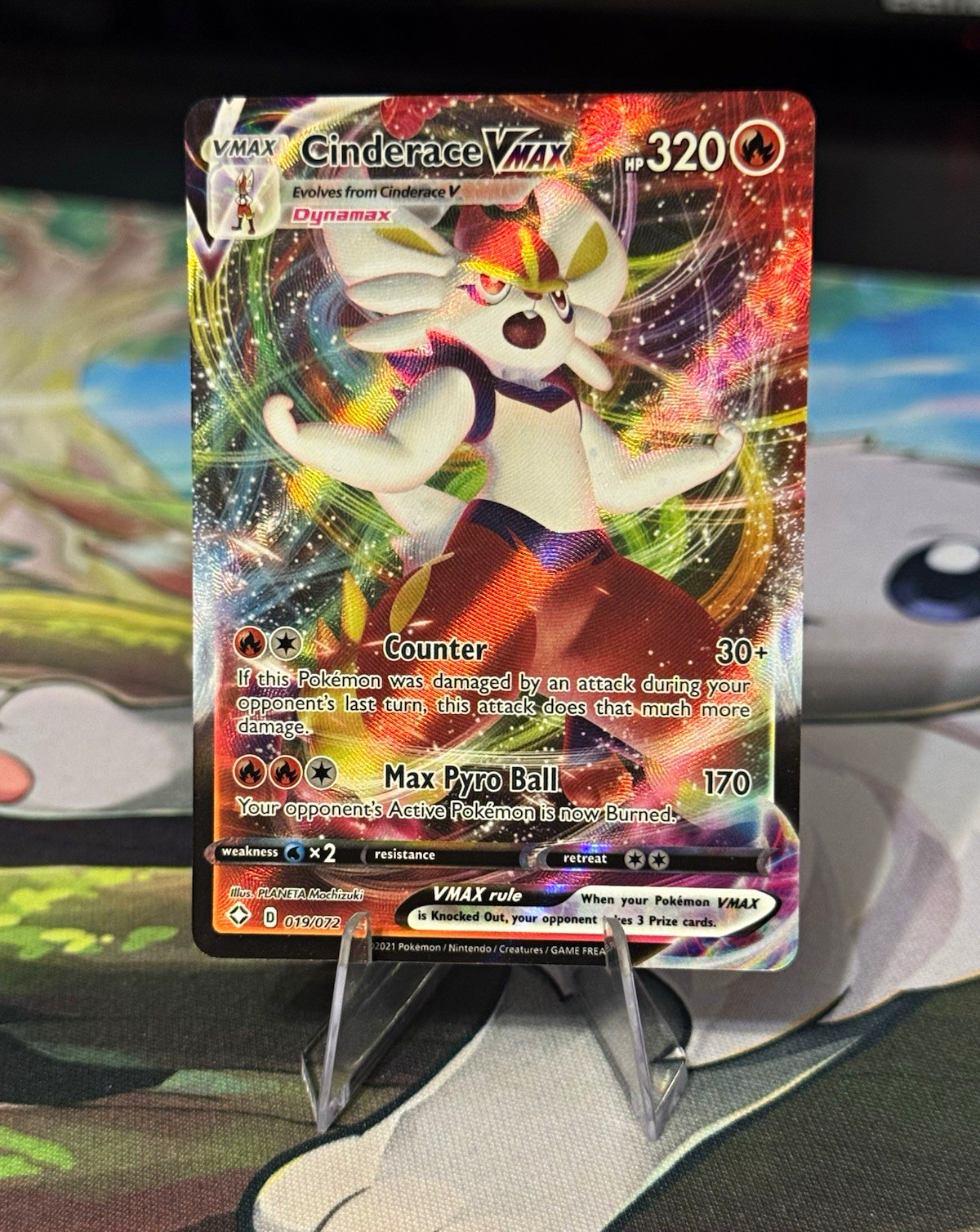 Shining Fates Cinderace VMAX 019/072 Ultra Rare Holo ENG 320HP