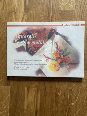 HAHNEMÜHLE Aquarell-Probiermalblock 12Blatt 24 x 17cm Aquarellpapier I Neu