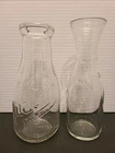 Vintage Glass Pint Milk Bottle Lot Weaver Quality Blue Ribbon Excellent Cond