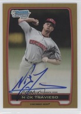 2012 Bowman Draft Chrome Picks Gold Refractor 35/50 Nick Travieso Auto 0d4
