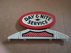 Vintage MARX Day & Nite Night Service Gas Station Tin Metal Sign