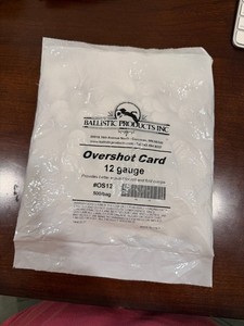Ballistic Products Inc overshot card 12 gauge 500/bag Italy #OS12 Made in Italy