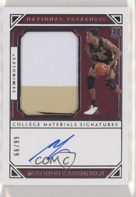 2019 National Treasures Collegiate 66/99 Mfiondu Kabengele Rookie Auto RC ow1