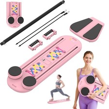 Pilates Reformer Board   5-In-1 Foldable Pilates Machine for Home Workout, Porta