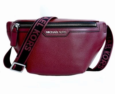 Michael Kors Sac Ceinture Cooper Mini Sac En Cuir Oxblood Neuf - Photo 1/4