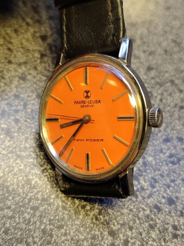 Favre Leuba Geneve Twin Power Manual Winding Vintage Watch - Picture 6 of 10