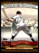 2010 Topps History Of The World Series Mel Ott #HWS7
