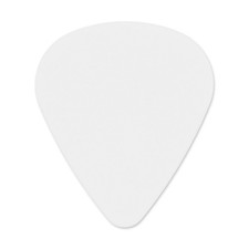 Textured ABS Plastic White Guitar Or Bass Pick - 0.71mm Medium Gauge - 351 Shape