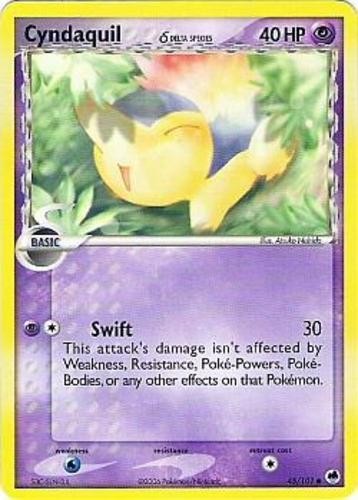 Cyndaquil (Delta Species) - 45/101 - Common LP EX Dragon Frontiers