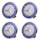 4 x Black Mercedes Benz 75mm Alloy Wheel Centre Caps AMG A B C E S M Class Hub