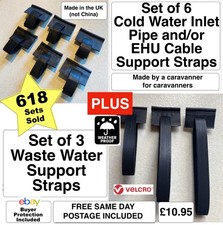 Caravan Serviced Pitch Pipe Waste Pipe & EHU cable/Fresh Water Support Straps