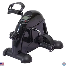 Compact Under Desk Mini Exercise Bike - Portable Pedal Exerciser for Legs & Arms