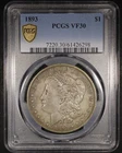 1893 Morgan Silver Dollar - $1 PCGS VF30 - PCGS Gold Shield