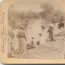 Baptizing in the Jordan River, c1890, Jordan River area