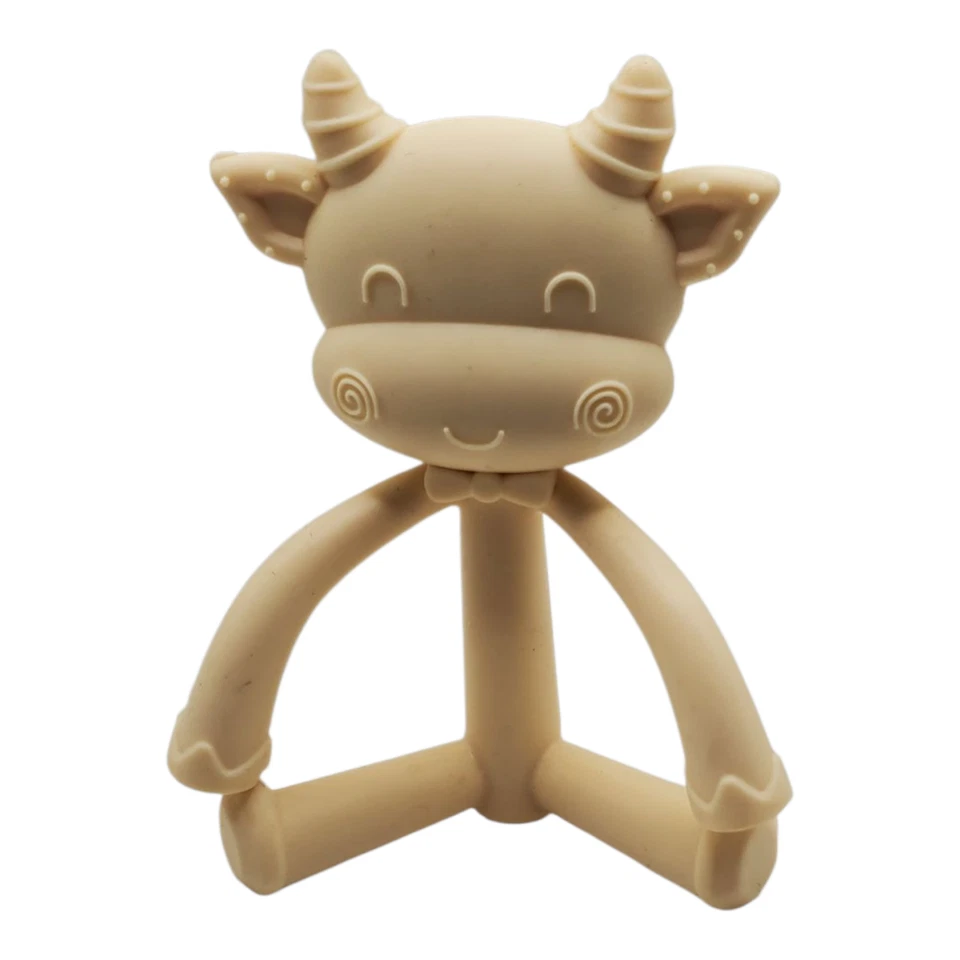 bundle baby teether cow, moon pancifier holder w/ pacifier, chewing wheel - Image 3 of 4