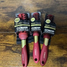 Lot of Three Conair Velvet Touch Hair Brushes