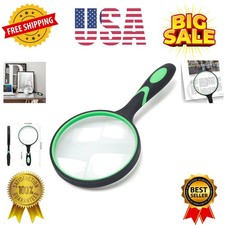 Large Magnifying Glass 10X Handheld Reading Magnifier for Seniors - 100MM 4IN...