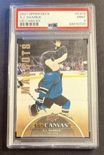 21-22 UPPER DECK UD CANVAS MASCOTS S.J. SHARKIE SAN JOSE SHARKS #C413 MINT PSA 9