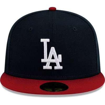 NWT Authentic MLB New Era Los Angeles Dodgers Navy & Red Fitted
