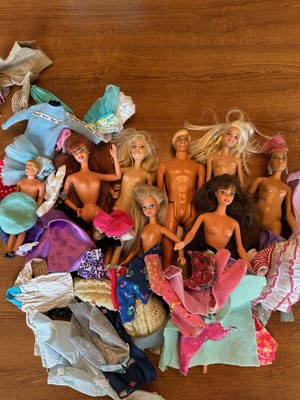 Vintage Barbie Dolls Ken Lot Outfits Clothes 90s Mod Era Mattel Toys Bundle