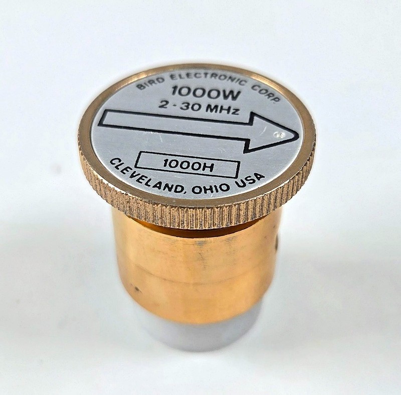 BIRD SLUG 1000W 2 - 30 Mhz 1000H Gold Made in USA for 43 Wattmeter Excellent!