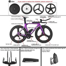 BXT Carbon Fiber Tim Trial/Triathlon Bike L-TWOO ER9 24Speed Carbon TT Bicycle