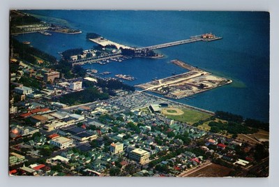Aerial View Downtown St Petersburg Yacht Basin Pier Florida Postcard Koppel