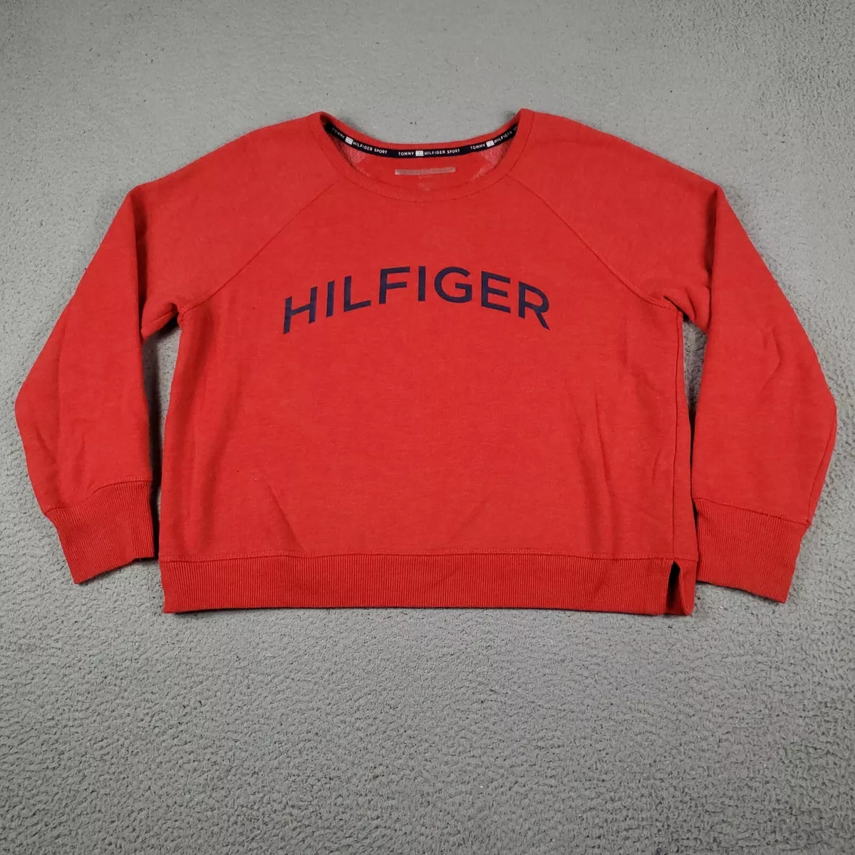 Tommy Long Sport Sweatshirt Sweater Pullover Womens | Red eBay Sleeve XL Hilfiger