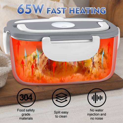 1.5L 110V Electric Heating Lunch Box Portable Car Office Food Warmer Container - Picture 3 of 16