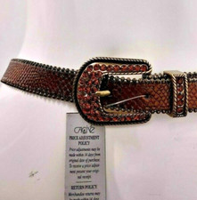 Cache Belt S Bronze Color Rhinestone Studded Chain Ball Reptile Snake Texture