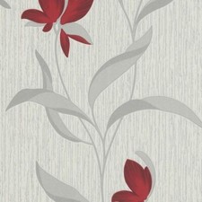 Flower Floral Textured Embossed Glitter Vinyl Wallpaper Luxury Modern Erismann