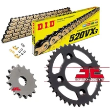 Fits BMW G650 GS 2011-2015 DID Gold X-Ring Chain & JT Sprocket Kit