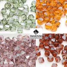 Authentic Swarovski Crystal  5301, 5328 6mm Bicone Beads 30pcs Satin Coated