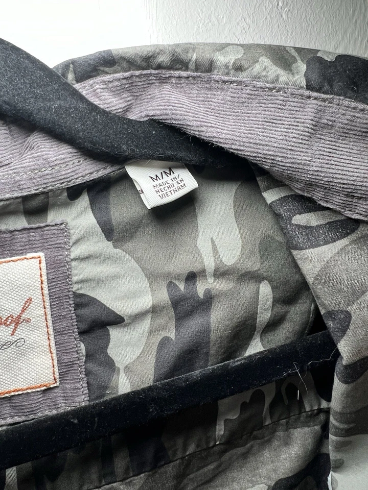 Hombre Impermeable Vintage Camuflaje Abotonado Talla Mediana Lagrange College Foto 4 de 4