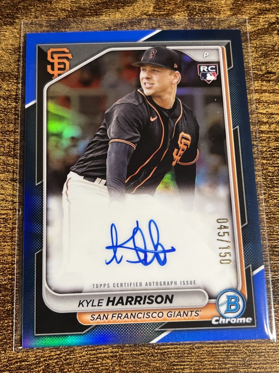 2024 Bowman Chrome Kyle Harrison True Blue Auto /150 #CRA-KH