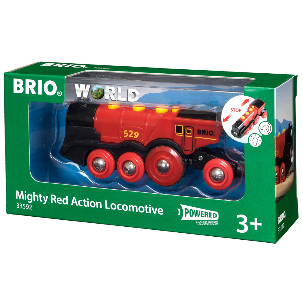 Brio Mighty Red Action Locomotive Battery Powered 33592 Age 3+