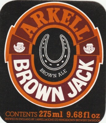 BIERFLASCHENETIKETT - ARKELL'S BREWERY - BROWN JACK BROWN ALE