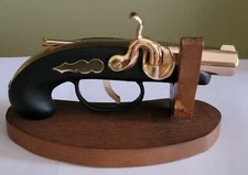 Vintage Modern Derringer 6" Flint Lock PistolCigarette/Cigar Table Lighter Japan