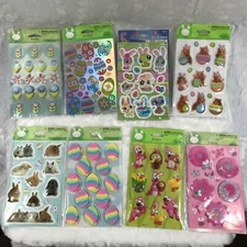 You Choose- Easter Sticker Sheets Sets Bunny Eggs Chicks Flowers Hello Kitty