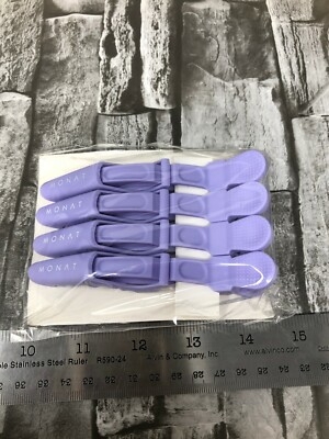 MONAT Alligator Clips 4 Pack Purple sealed in package New Free shipping
